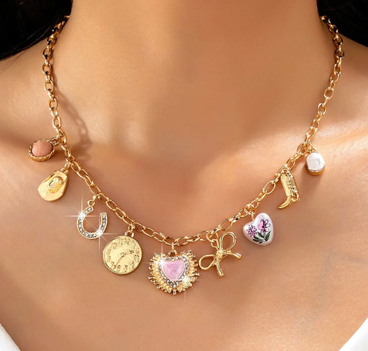 Pink Western Necklace