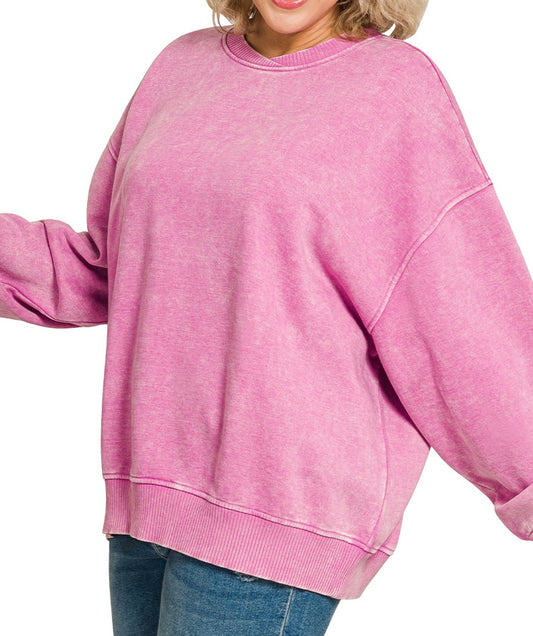 Acid Wash Mauve Sweatshirt