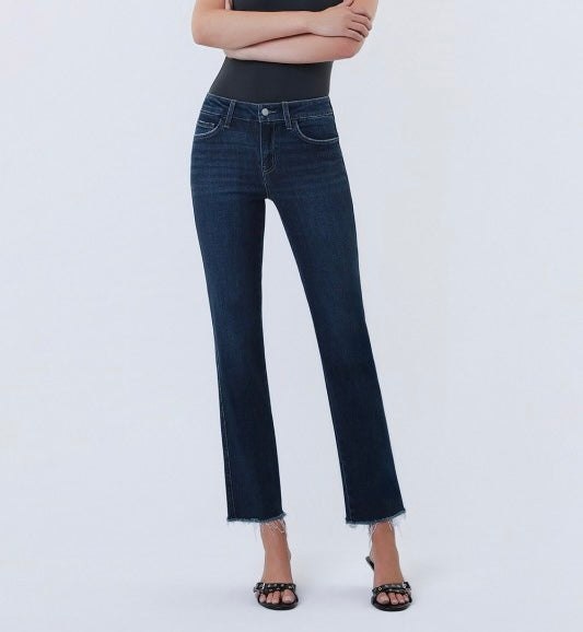 Mid Rise Dark Ankle Jeans
