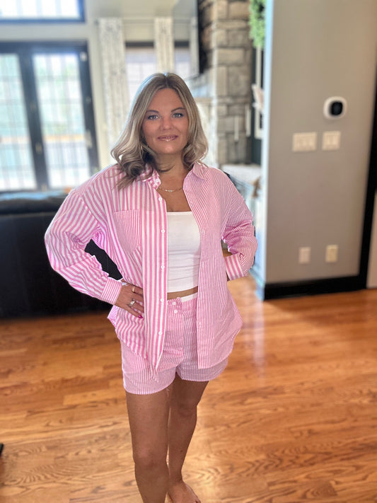 Pink Stripe 2 pc Set