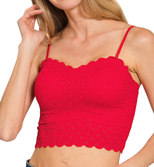 Red Seamless Bralette