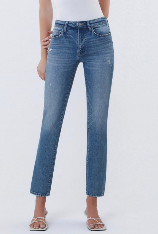 Mid Rise Ankle Jeans