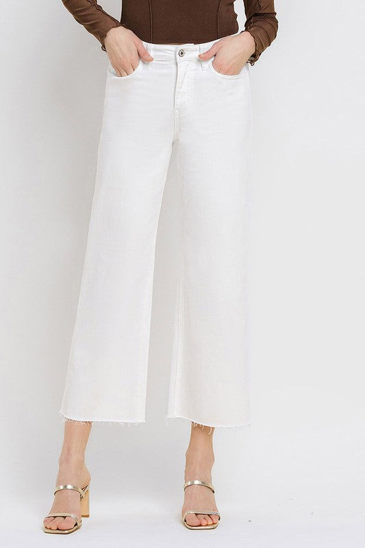 White Crop Jeans