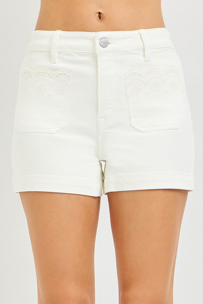 White Jean Shorts