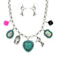 Western Theme Jeweled Multi Charm Necklace Set